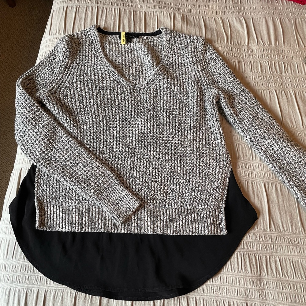 Gray and Black Women's Sweater